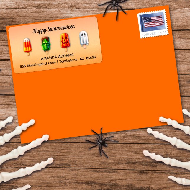 Sommarween Halloween Sommarfest Adressetikett (Skapare uppladdad)