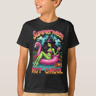 Sommarween Häxstämning Semester Halloween Rolig Pa T Shirt
