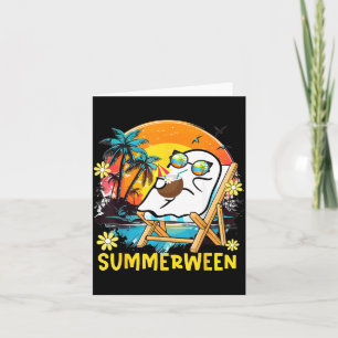 Sommarween Rolig Sommar Halloween Spöke Sommar Kort