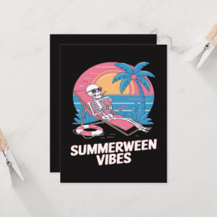 Sommarween Skelett Sommarlov Strand Rolig Inbjudningar