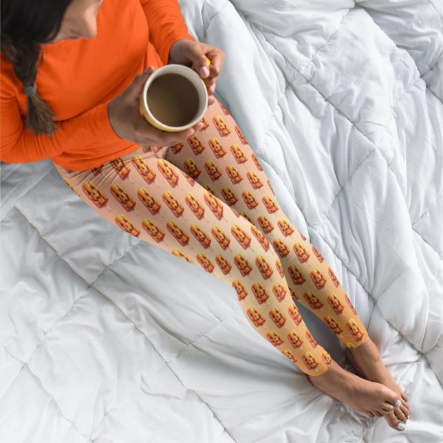 Sommarween Sommar Halloween JackoLykta Glasspinnar Leggings (Skapare uppladdad)
