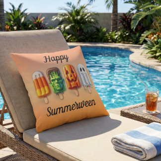 Sommarween Sommar Halloween Popsicles Kudde