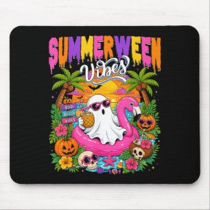 Sommarween-vibbar kuslig spökstrand sommar musmatta