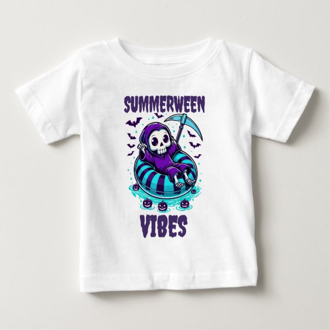 Sommarween-vibbar – Reaper Avslappnad T Shirt (Framsida)
