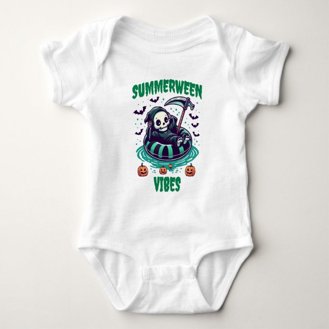 Sommarween-vibbar – Reaper Avslappnad T Shirt (Framsida)