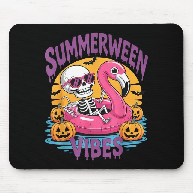 Sommarween-vibbar Skelett Flamingo Kuslig Hallowee Musmatta (Framsidan)