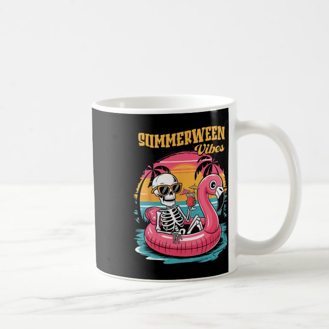 Sommarween-vibbar Skelett Sommarlov Rolig Ha Kaffemugg (Höger)