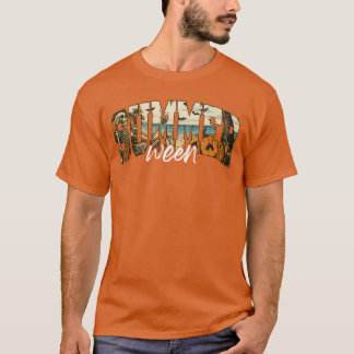 Sommarween Vibes Kuslig Spöklik Strand Halloween p T Shirt