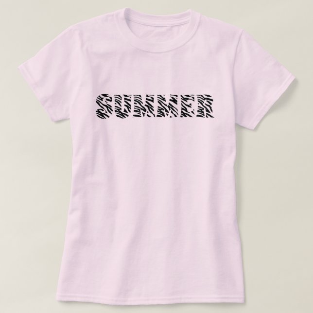 Sommarzebra tryck t shirt (Design framsida)