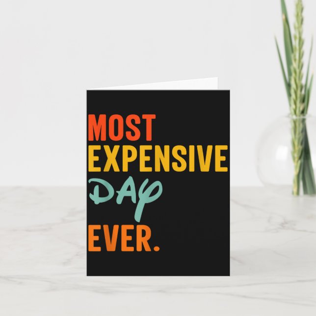 Sommas Most Expensive Day Ever Funny Family Vacati Kort (Framsida)