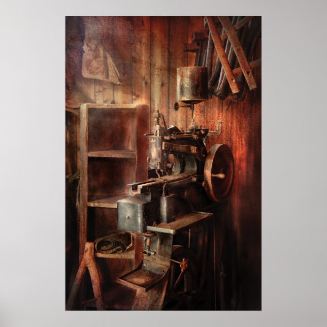 Sömmaskin - Sömmaskin för sadelmakning Poster (Framsidan)