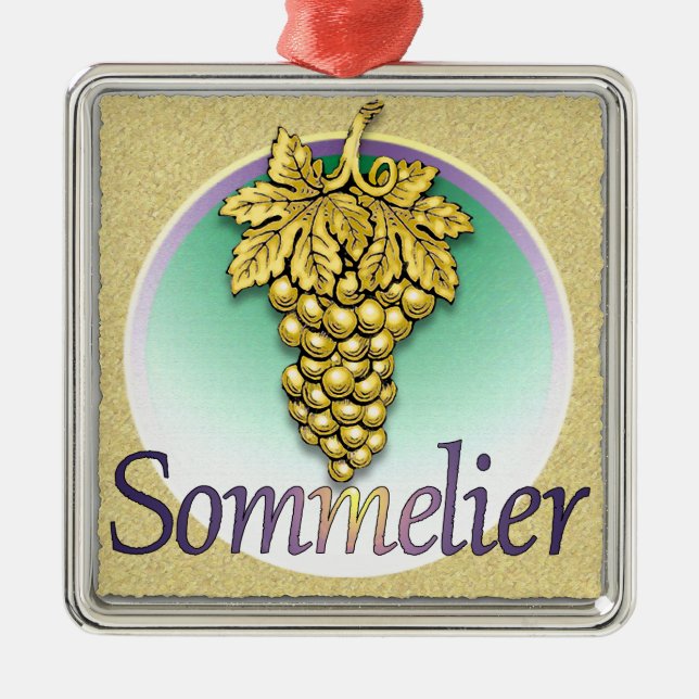 Sommelier Symbol Julgransprydnad Metall (Framsidan)