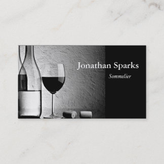 Sommelier Vin Flaska Visitkort