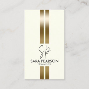 Sommelier Vin Konnässör Monogram Visitkort