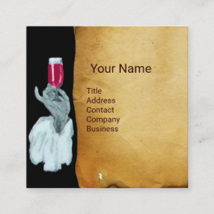 SOMMELIER VIN TASTING PARTY,RED VAX SEAL FYRKANTIGT VISITKORT