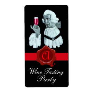 SOMMELIER VIN TASTING PARTY,RED VAX SEAL MONOGRAM FRAKTSEDEL
