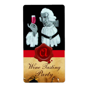 SOMMELIER VIN TASTING PARTY,RED VAX SEAL MONOGRAM FRAKTSEDEL