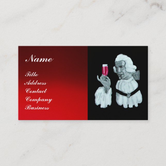 SOMMELIER VIN TASTING PARTY,RED VAX SEAL,Pearl Visitkort (Framsida)