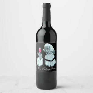 SOMMELIER VIN TASTING PARTY,Svart Vinflaska Etikett