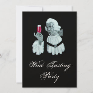 SOMMELIER VIN TASTING PARTY ,Vit champagne Inbjudningar