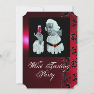 SOMMELIER VINPROVNING FEST Damask, Champagne Inbjudningar