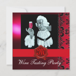 SOMMELIER VINPROVNING FEST RÖD VAXSIGILL MONOGRAM INBJUDNINGAR