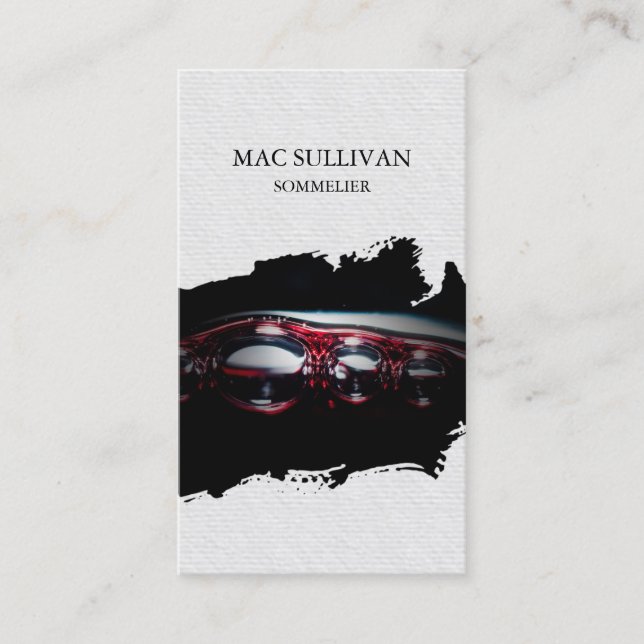 Sommelier Winery Alcohol Visitkort (Framsida)