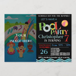 SOMMER BASSÄNG PARTINBJUDAN | BASSÄNG FÖDELSEDAGSF INBJUDNINGAR