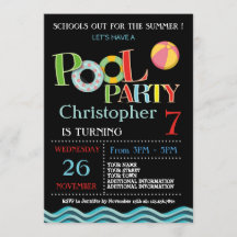 SOMMER BASSÄNG PARTINBJUDAN | BASSÄNG FÖDELSEDAGSF