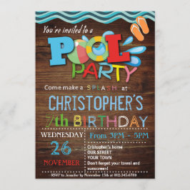 SOMMER BASSÄNG PARTINBJUDAN INBJUDNINGAR