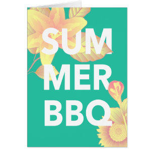 SOMMER BBQ-ljus blommigt OBS Kort
