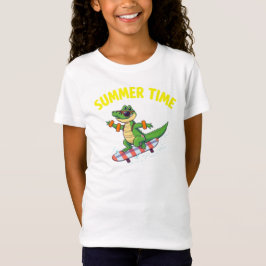 SOMMER-Coola Crokodile-Tecknad T Shirt