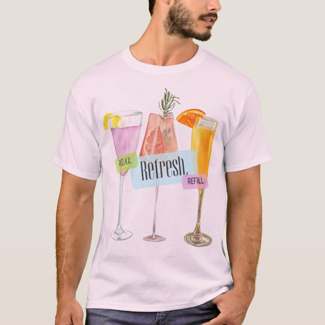SOMMER DRINKS T SHIRT (Framsida)