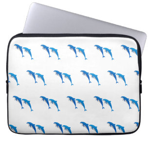 SOMMER, FUNNY GRÅTT OCH BLUE DOLPHINS LAPTOP FODRAL