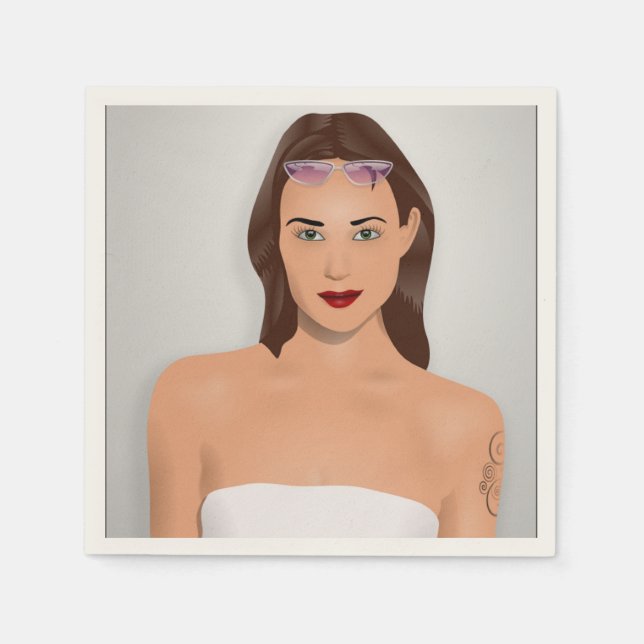 SOMMER GIRL PAPPERSSERVETT (Framsidan)