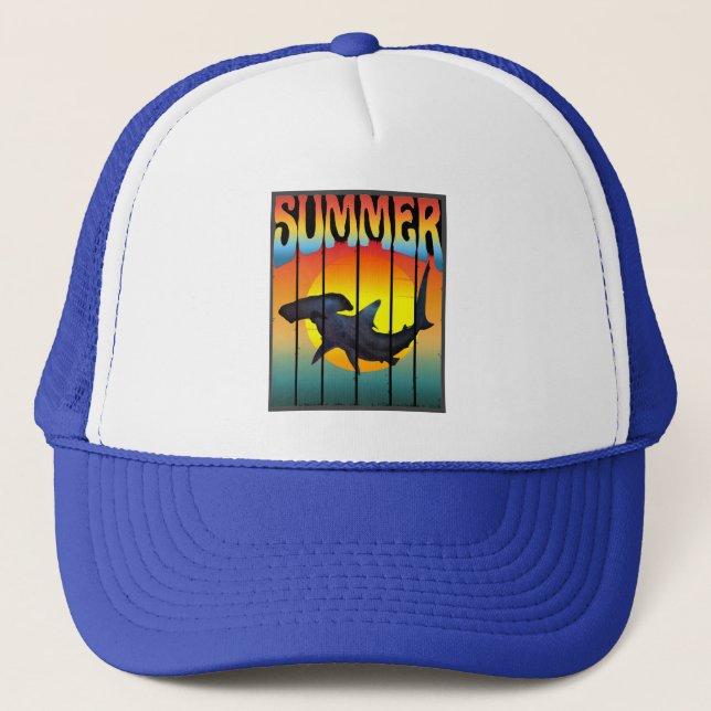 SOMMER HAMMERHEAD SHARK SUNSET KEPS (Framsida)