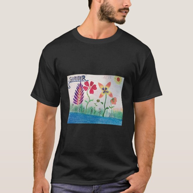 SOMMER HERE AND FLOWERS BLOMMIGT T-Shirt (Framsida)