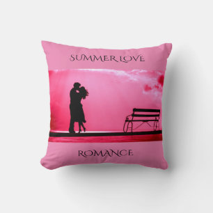 "SOMMER KÄRLEK" rosa dekorativ kudde. Kudde