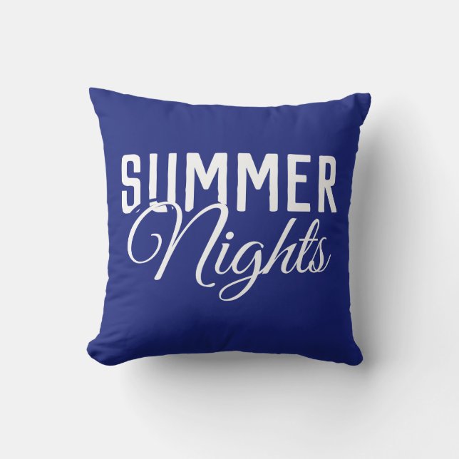 SOMMER NIGHTS-typografi | Kudde (Framsida)
