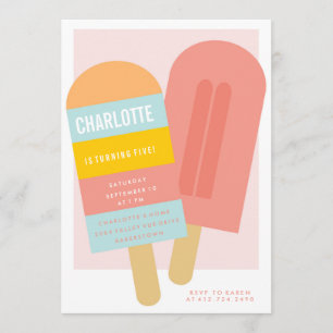 SOMMER POPSICLE BARNS FÖDELSEDAG PARTY-INBJUDAN INBJUDNINGAR