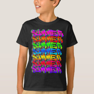 SOMMER-Retro Vintage Graffiti Colorful Summer T Shirt