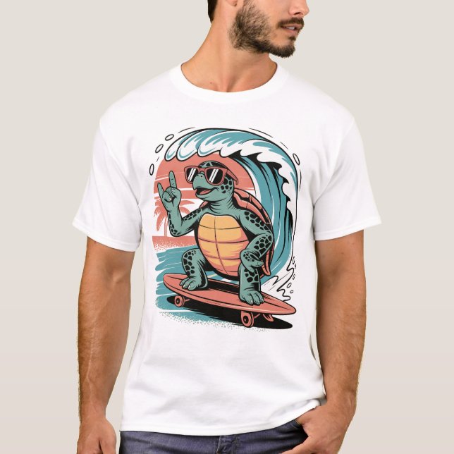 Sommer Shirt mit Skater Turtle T (Framsida)