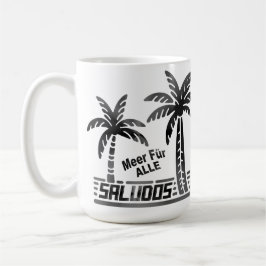 Sommer Sonne und Meer - "SALUDOS" - Palmendekor Kaffemugg