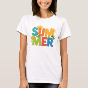 SOMMER Split Pop - färgstarka tropiska vibes T Shirt