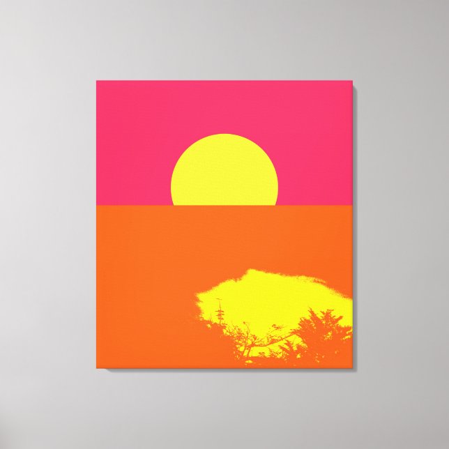 SOMMER SUNSET - Fin konst, arbetsyta Canvastryck (Framsida)