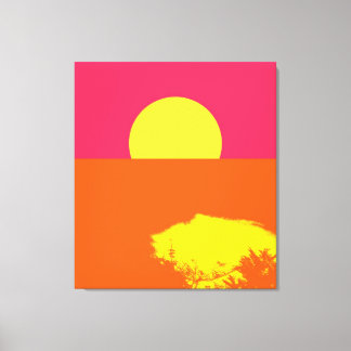 SOMMER SUNSET - Fin konst, arbetsyta Canvastryck