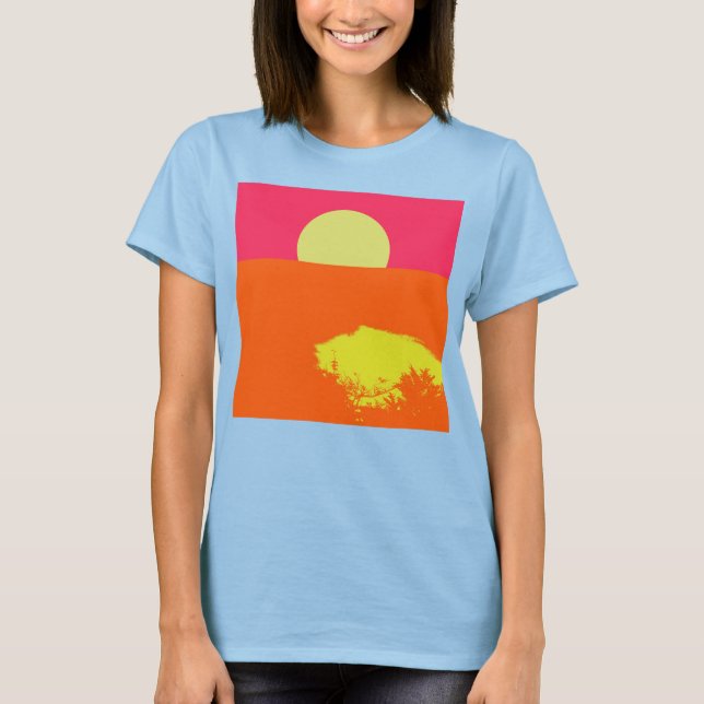 SOMMER SUNSET - Konst T-shirt (Framsida)
