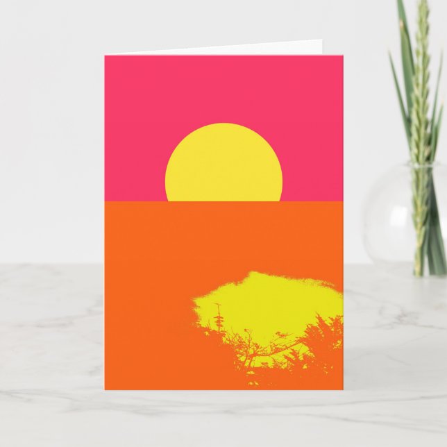SOMMER SUNSET - Konsthälsokort Kort (Framsida)
