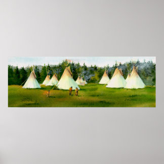 SOMMER TIPI CAMP AV SHARON SHARPE POSTER