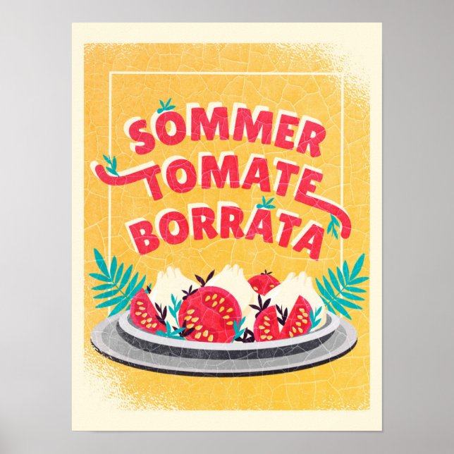 Sommer Tomate Borratta Poster (Framsidan)